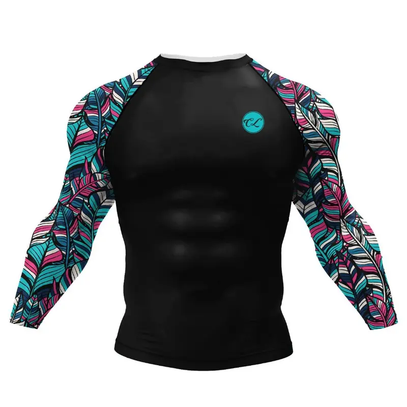 Áo tay dài tập luyện Rashguard BJJ MMA bơi lội 047 7