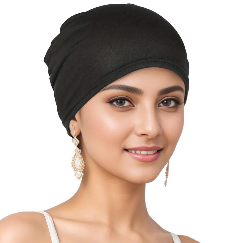 Mũ Hai Mảnh, Màu Trơn Xuyên Biên Giới, Hàng Mới Về, Bán Chạy, Mũ Cơ Sở Dễ Phối Đồ Làm Bằng Lụa Sữa, Quấn Đầu, Mũ Ấn Độ 5