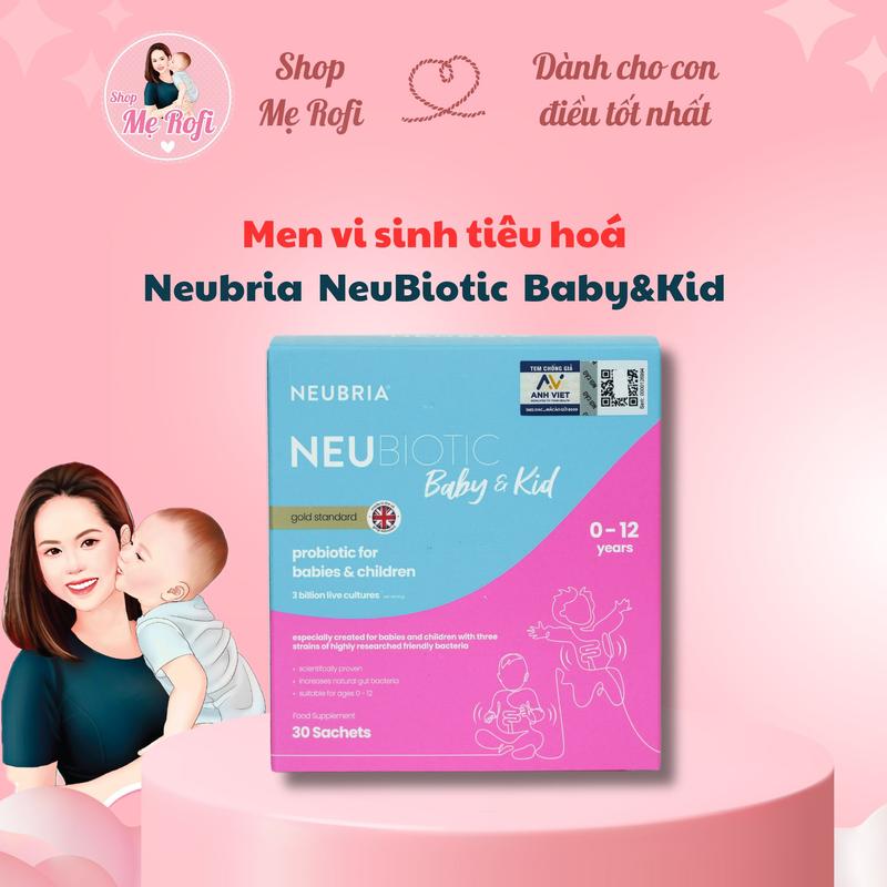 Date 5/25 - Men vi sinh Neubria cho bé 0-12y Neubiotic Baby & Kid 30 gói Hỗ trợ tiêu hóa - Mẹ Rofi
