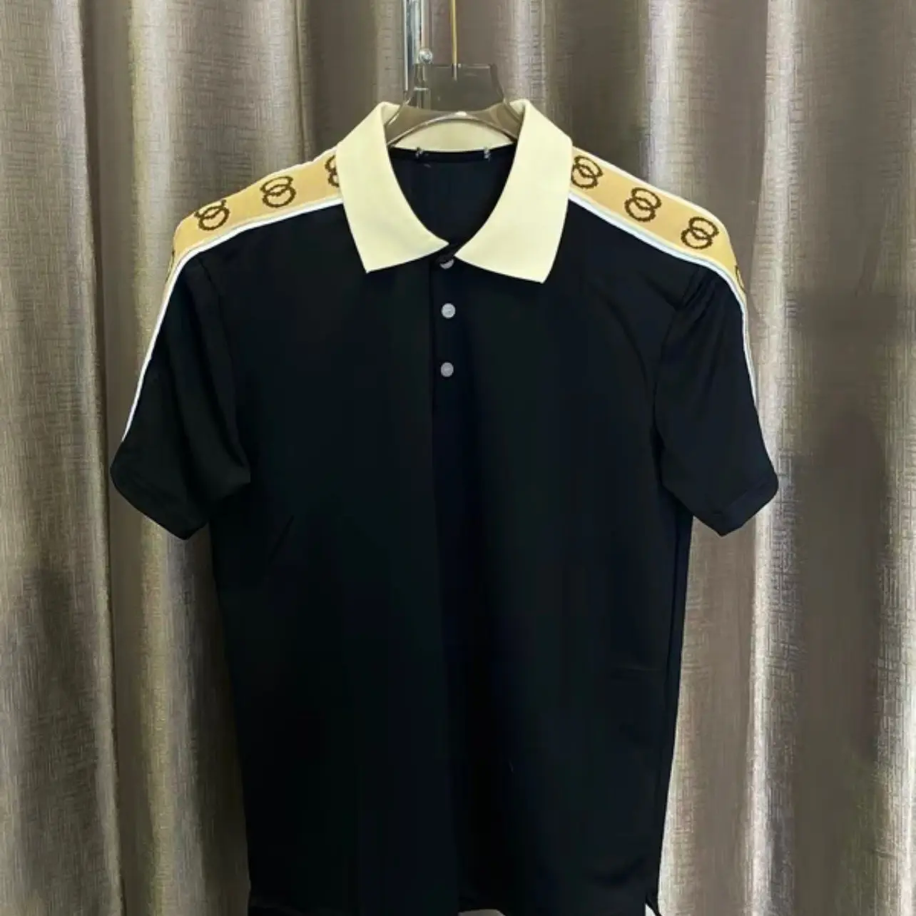 Áo polo cổ dệt thêu tay gg cực đỉnh Women