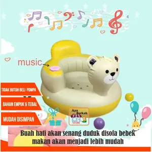 ayaberkah Sofa tiup tempat duduk bayi model beruang musik untuk belajar duduk Seat baby chair bear kursi makan bayi MUSIK