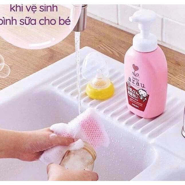 Nước rửa bình Arau Nhật, chai 500ml/túi 450ml 1