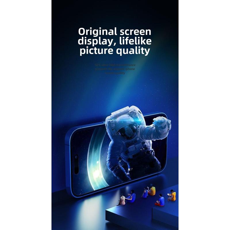 Phim Kính cường lực, Thích Hợp Cho Iphone 16, 15pro Và 14promax, Kho Không Bụi, Miếng Dán Thứ Hai, Phim Điện Thoại Di Động 13 Và 11, Loại Bỏ Bụi, Có Thể Kéo 7