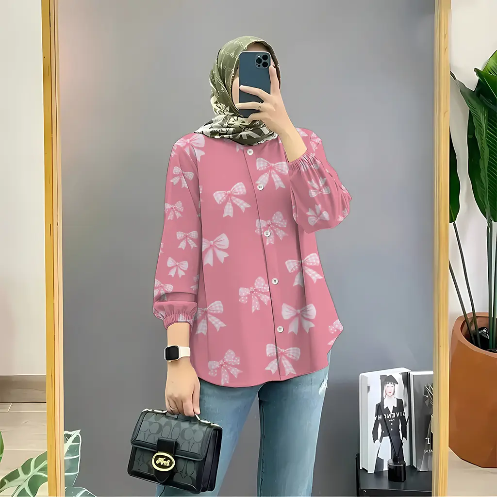 Baju Muslim, Gaya Baru 2025, Rekaan Ikatan bentuk rama-rama Malaysia ...