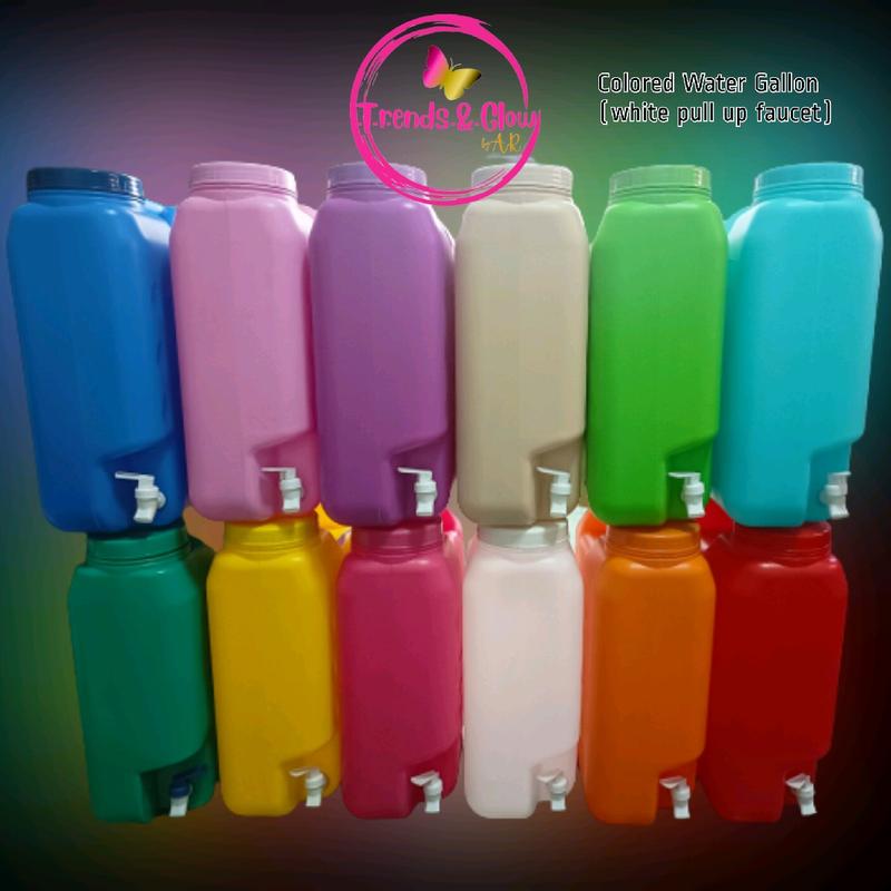 COLORED WATER GALLON + WHITE FAUCET Drinkware Jugs - TikTok Shop ...