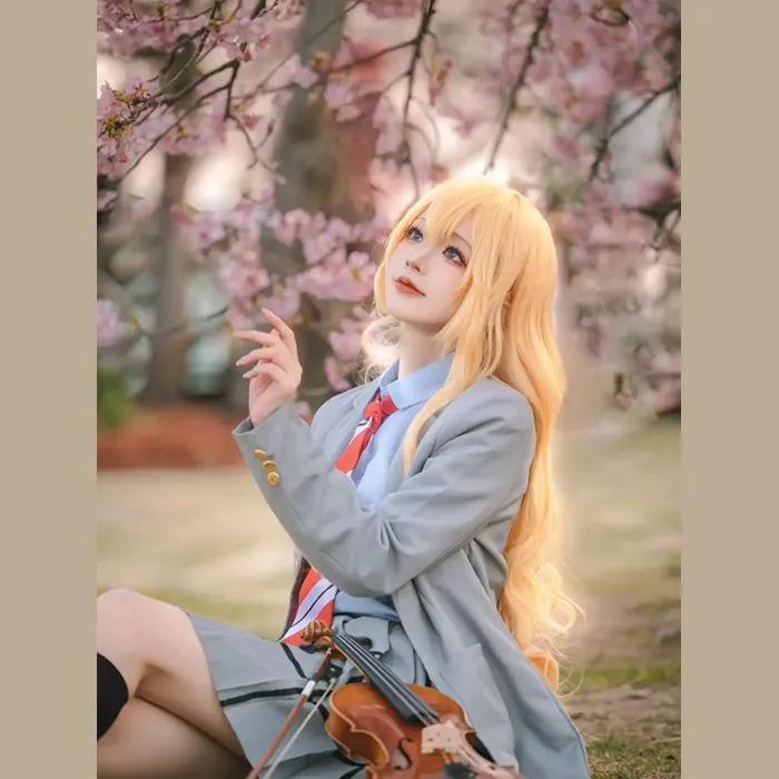Product Introduction of Bộ Đồ Hóa Trang, Anime Your Lie In April Miyazono Kaori, Cosplay Cotume Sawabe Tsubaki Jk, Đồng Phục Học Sinh, Thích Hợp Cho Trường Trung Học Cơ Sở, Váy Cô Gái Lolita, Có Tất Buộc Dây 3