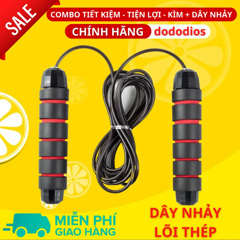 Combo Kìm Bóp Tay Dây Nhảy Lõi Thép - Kìm 60kg Và 120kg - Màn Hình Điện Tử Đếm Số - Hãng Dododios 7