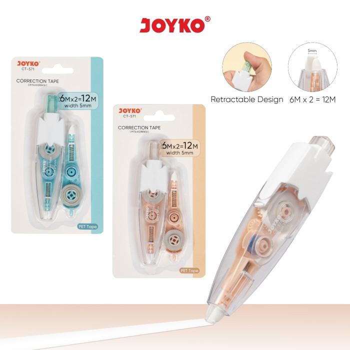 Gambar Pita Koreksi Correction Tape Joyko CT-571 12M x 5mm - Spesifikasi dari Joyko Indonesia Kota Administrasi Jakarta Utara Tokopedia