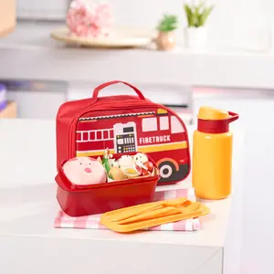 Set Tas Bekal FIRE TRUCK / CAR SERIES  LUNCH BAG -