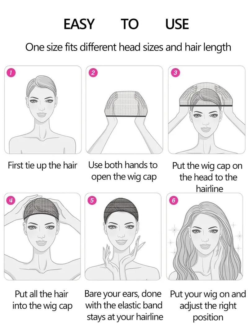 Product Introduction of 5pcs Skin Friendly Wig Cap, Elastic Breathable Invisible Wig Cap, Perfect For Professional Use 9