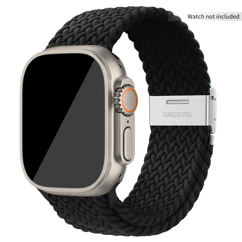 Loop Nylon Woven Band (Band Only), 1 Count Nylon Braided Design Soft Sport Watch Band with Buckle Loop Compatible with Apple Watch Ultra 2 Series SE 9 8 7 6 5 4 3, Wearable Devices Accessories 0