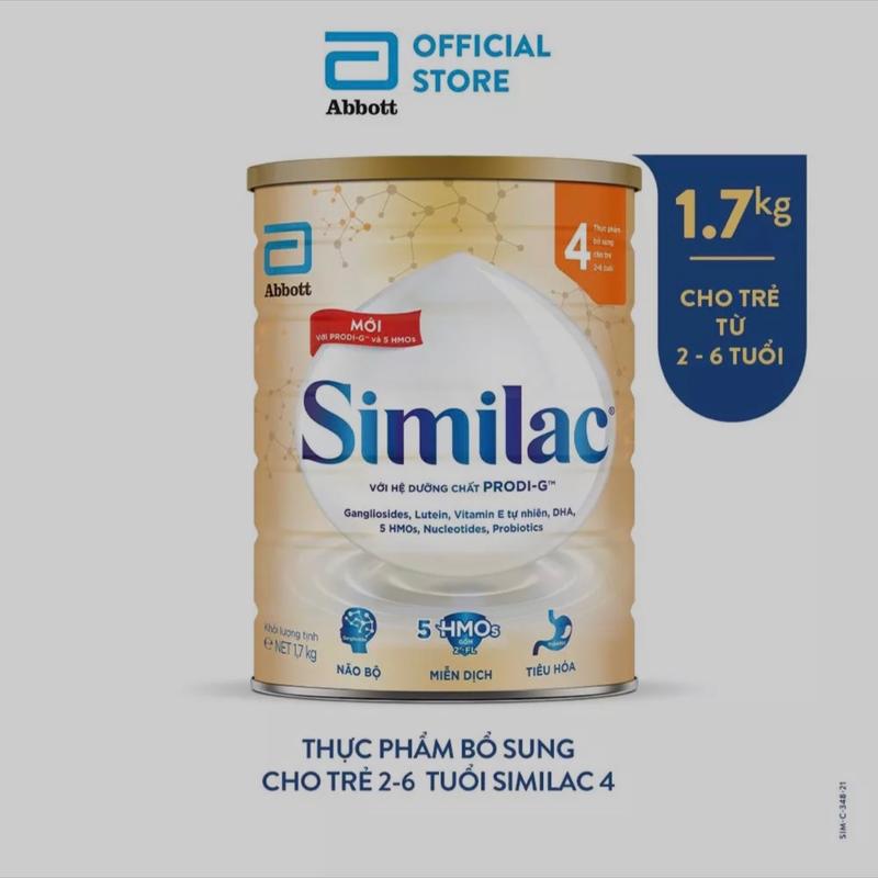 Sữa bột Similac 4 1.7kg/lon Dinh Dưỡng 5G Mới Cho Bé