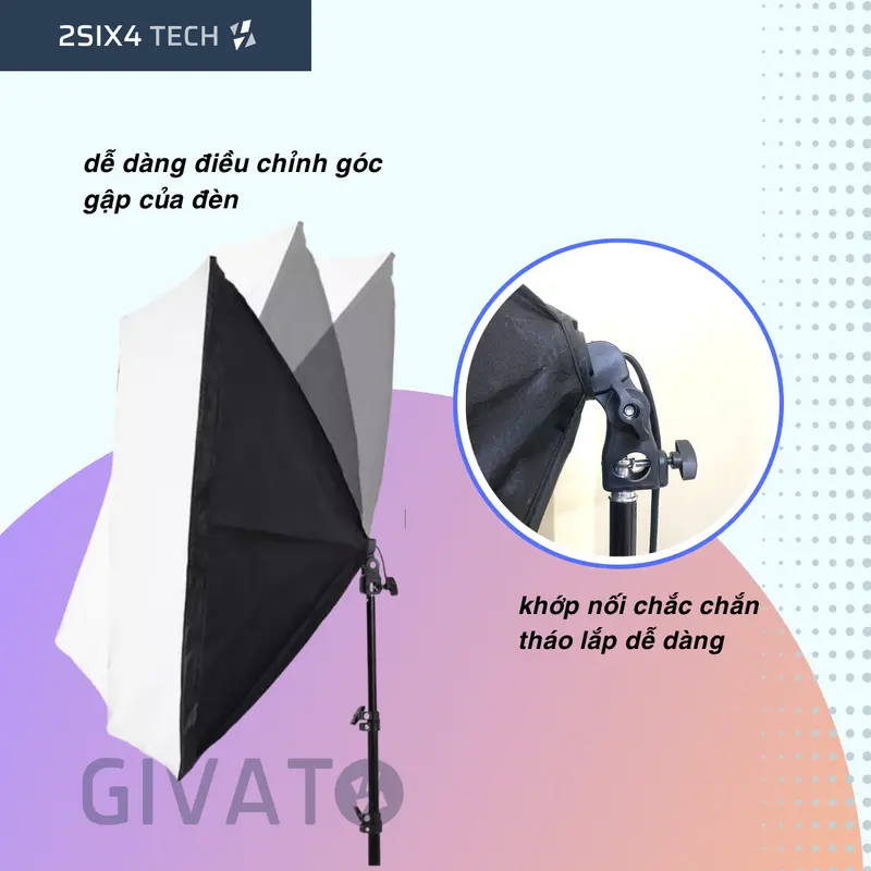 Đèn Softbox Hỗ Trợ Chụp Ảnh, Quay Phim, Livestream Studio Chuyên Nghiệp Kèm Chân Tripod Cao 2