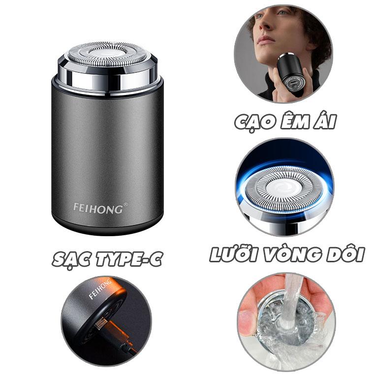 Máy Cạo Râu, Dao Cạo Râu Điện Sạc Type C Cạo Êm Sạch Nhanh Tiện Lợi mayca  oraudien
