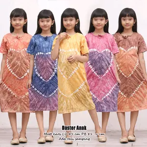 DASTER KAOS ANAK USIA 7 TAHUN SAMPAI 12 tahun Baju dasteranak Fashion Katun Poliester Sutra Polos Bunga Setrip Polka Dot Musim panas Musim dingin Rubber M Nightwear bisa dicuci dengan mesin warna random setelan resmi & setelan Piyama