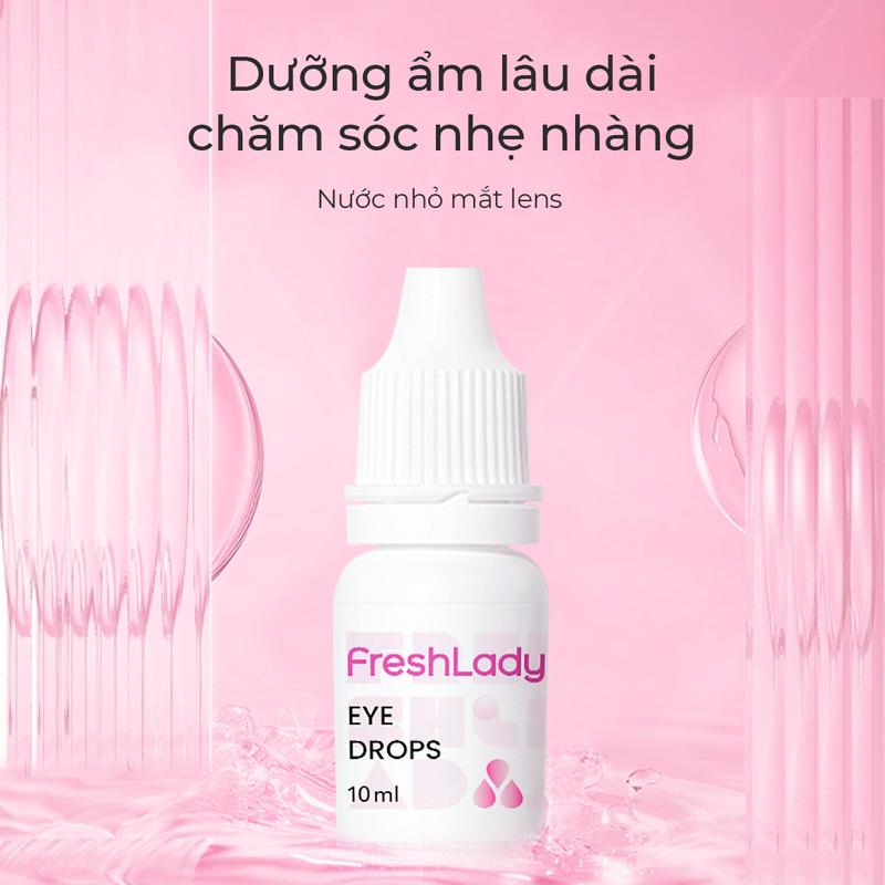  Nhỏ mắt giữ ẩm cho lens 10ml Freshlady chuyên dụng cho kính áp tròng Combo nước ngâm lens 60ml và nước nhỏ mắt 10 ml 