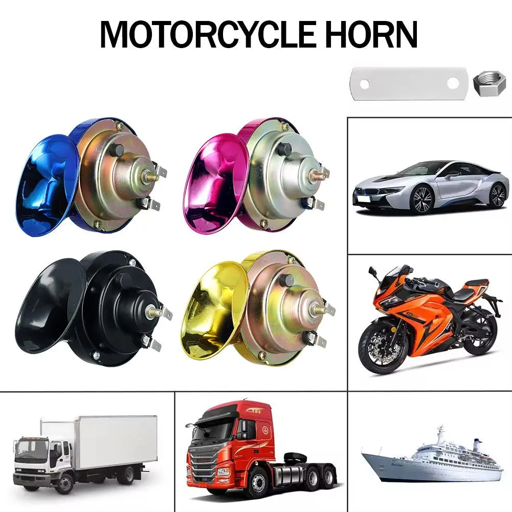 1 Pcs Super Loud Waterproof Horns Electric Snail Train Horn Quality Metal Corrosion Resistance H9A8