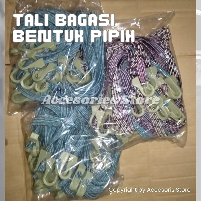 Tali Bagasi Motor Pipih Multifungsi Panjang 2 Meter/Tali Bagasi  Ikat Barang di Motor 5