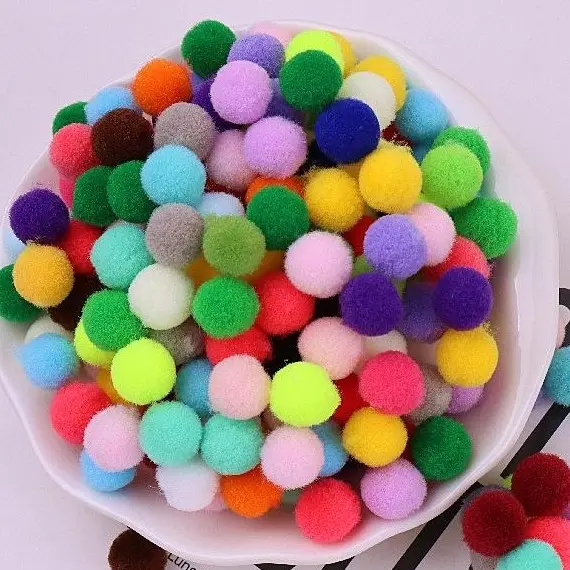 ลูกปอมปอม 50 ลูก 2 ซม. ตกแต่ง DIY