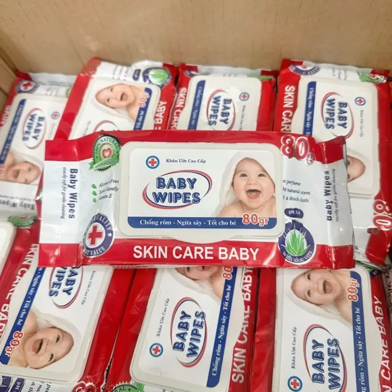 compo 10 gói khăn ướt baby wipes / gói 80gram