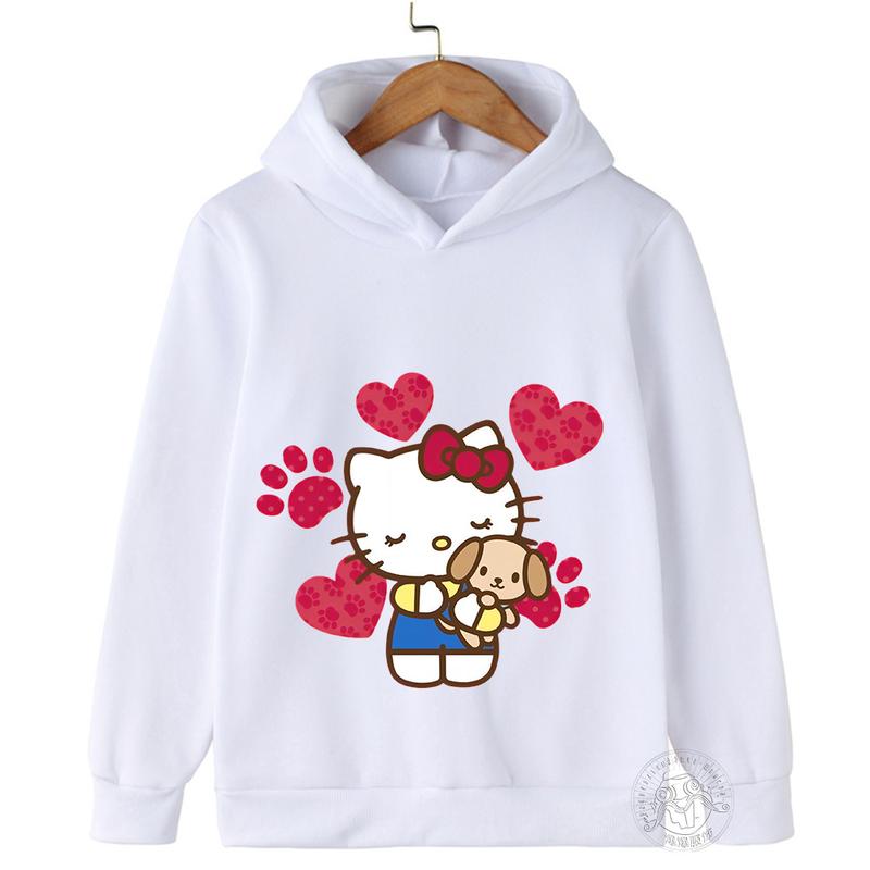 Product Introduction of Hello Kitty kawaii children's fashion girls autumn clothing baby girl sweatshirt children's hoodie toddler casual sportswear 7
