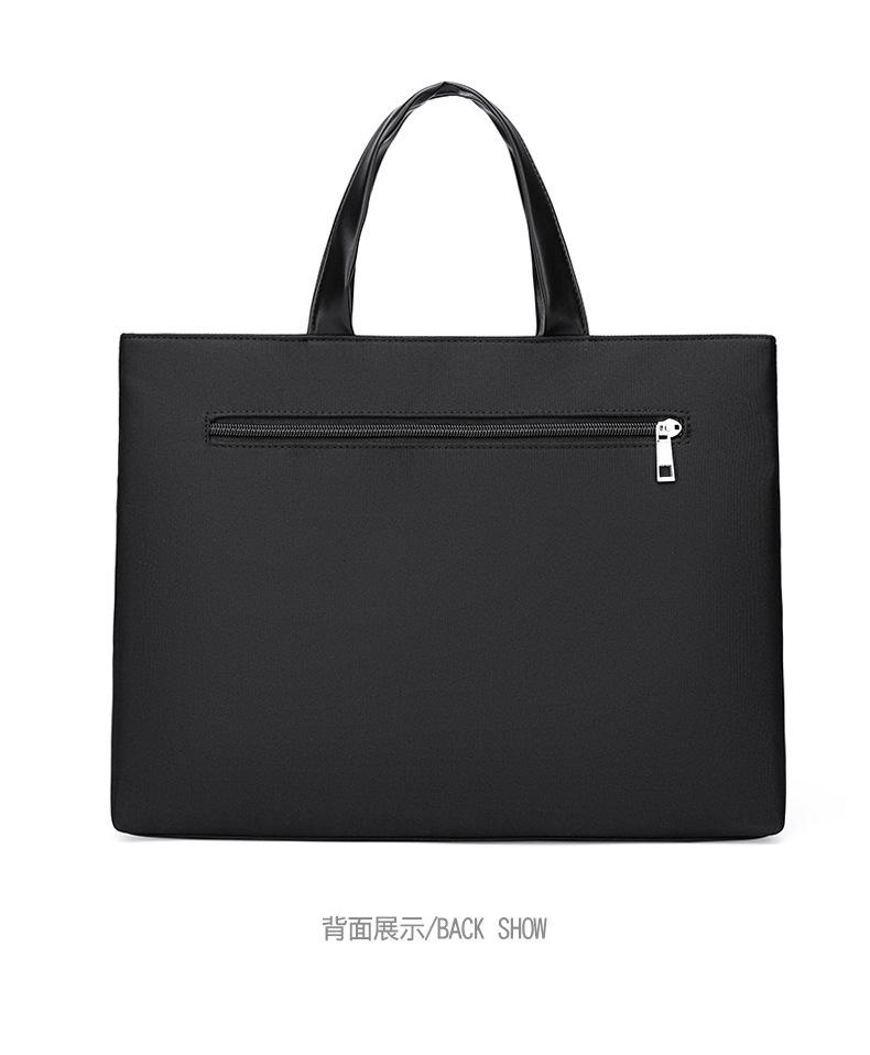 Product Introduction of Travel Essential Solid Color Simple Large Capacity Briefcase New Men's Simple Handbag Multi-layer Storage Business Meeting Laptop Bag 25