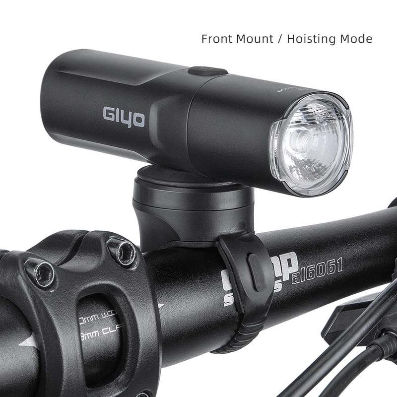 [Bác sĩ Xe Đạp] Đèn Pha Gắn Xe Đạp Giyo GL-M400T-M800T Lumens Siêu Sáng, Có 6 Chế Độ Sáng, Sạc Pin USB TYPE-C, 2500 mAh, Chống Nước IPX6, Trọng Lượng 102g, Thời Gian Sáng Max 22 hours Sports Đạp Xe Đạp
