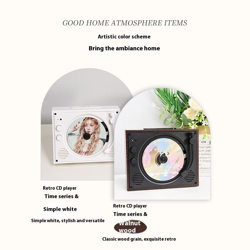 Product Introduction of Portable Retro Bluetooth CD Player All-In-One Audio System for Family Classmates Coworkers Birthday Gift 3