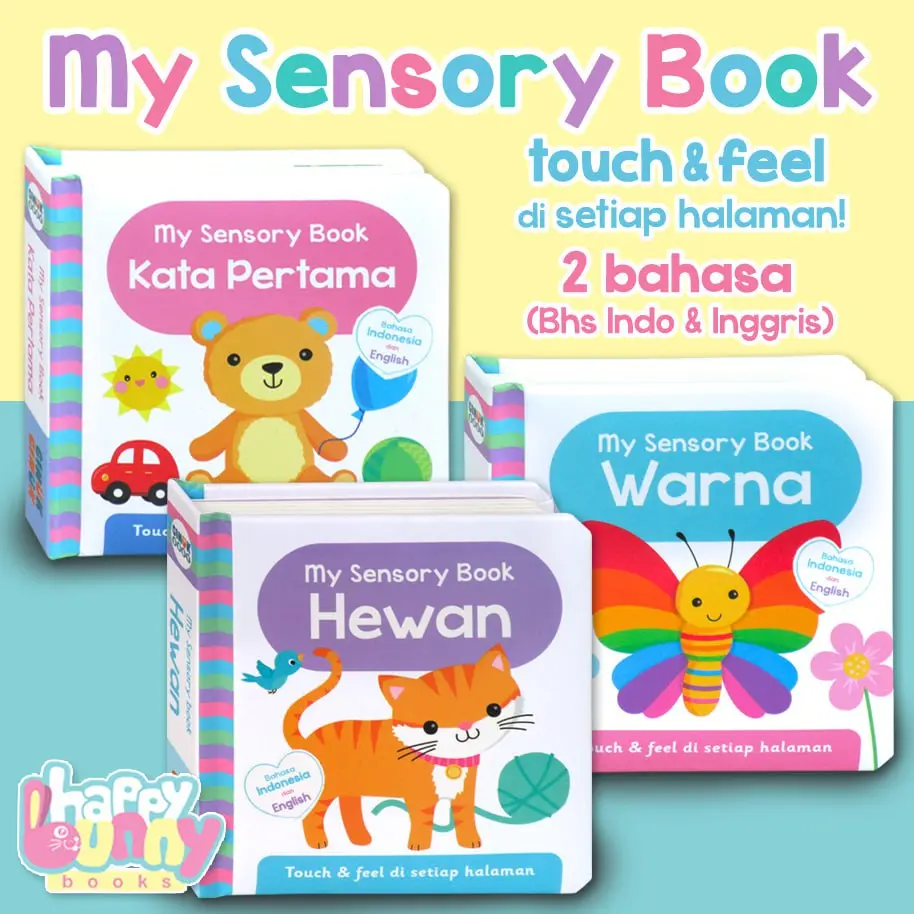 IGLOO BOOKS - Sensory Book - Little Me My First Words, Pets, Colours Touch & Feel Board Books (with touch & feel on every page) / Buku Sensori Anak Hard Cover