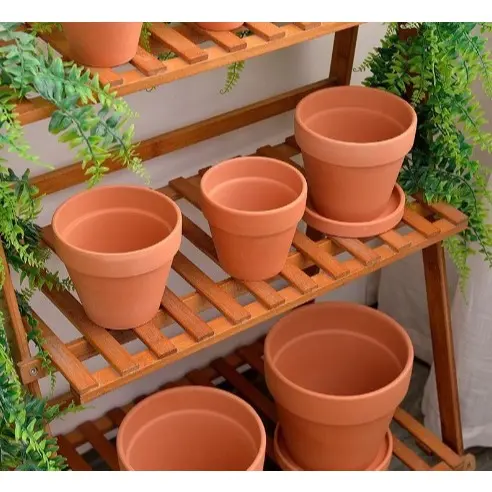 [READY STOCK] Red Pottery Clay Pot/Vase Terracotta Flower Pots Plants Pasu Bunga Home Deco Living Room Deco [T1 T4 T9 T10]