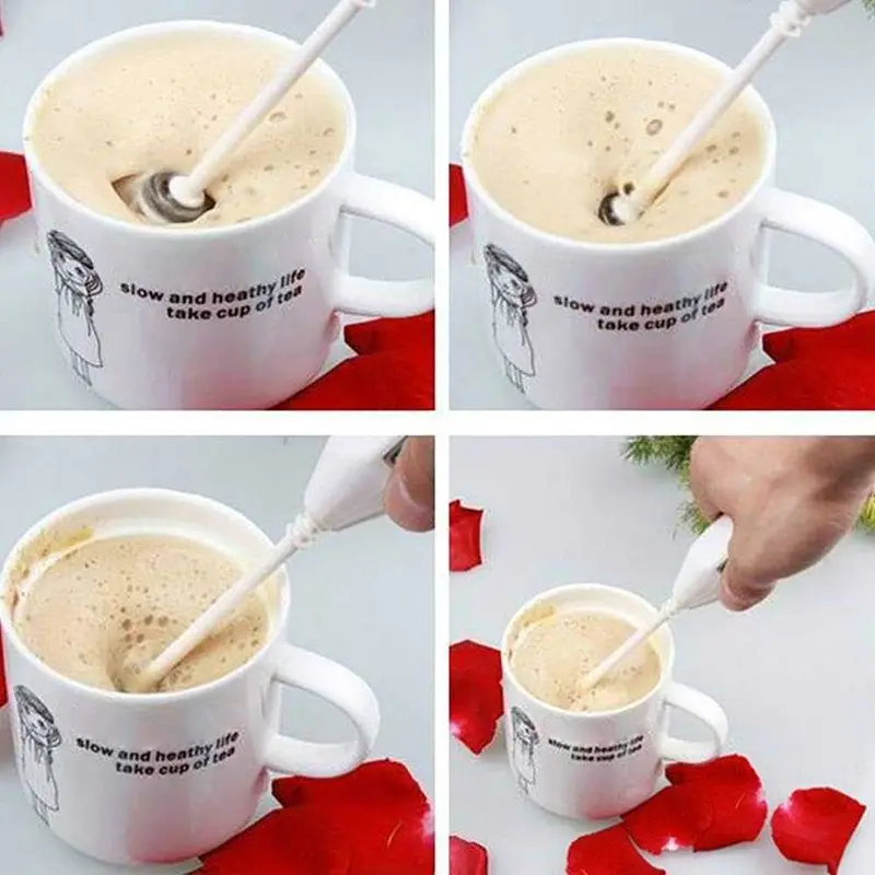 One Two Cups Hand Mixer Mini Pengocok Telur Kopi Milk Frother Battery - 16310 4