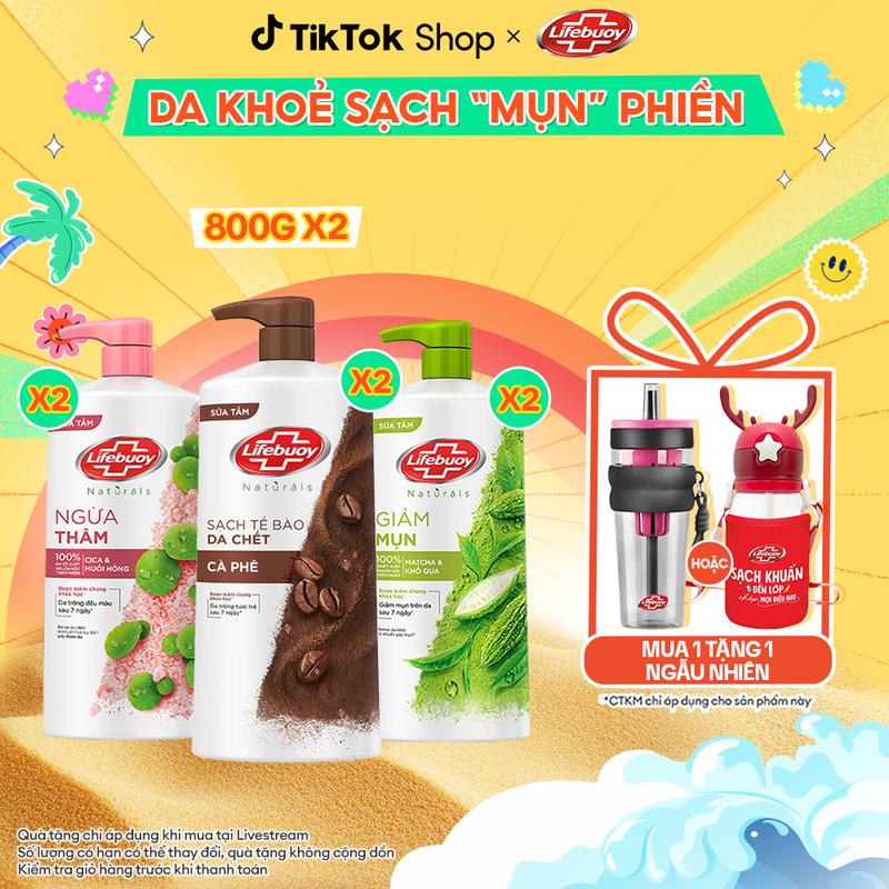 Combo 2 Sữa tắm Lifebuoy Chăm Sóc Chuyên Sâu, giúp detox sạch sâu và giảm mụn trên da 800g x2 [2]