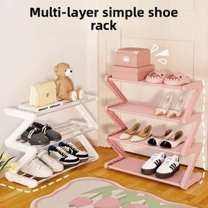 Giá Để Giày Hình Chữ Z, Thiết Kế Sáng Tạo, Lưu Trữ Giày Tại Nhà Đơn Giản, Dụng Cụ Hữu Ích, Thích Hợp Cho Ký Túc Xá, Giá Để Giày Lắp Ráp Nhiều Tầng, [Q-Men]