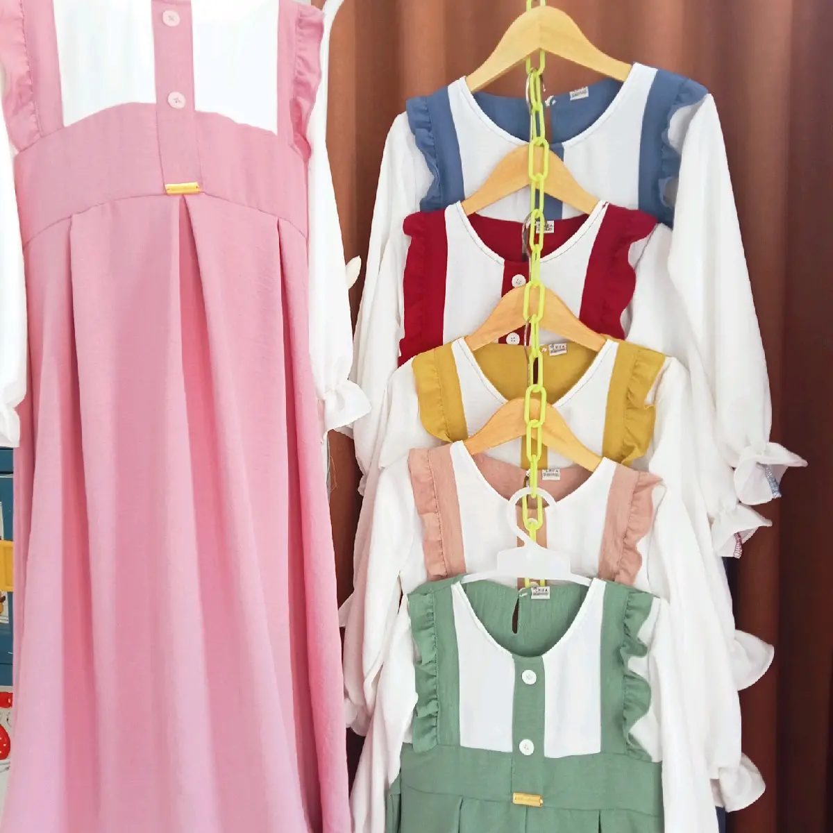 CHIFA KIDS GAMIS ANAK PEREMPUAN GAMIS  AMEENA CRINKLE 3-11 THN..