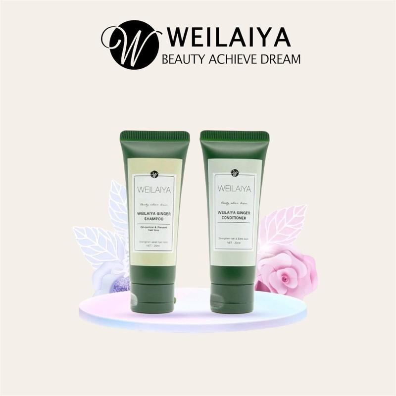 [Mini] Cặp dầu gội và xả tóc thảo dượċ Weilaiya gừng 20ml Dưỡng Tóc Nữ keratin  x9 Women dầu gội  thảo dược