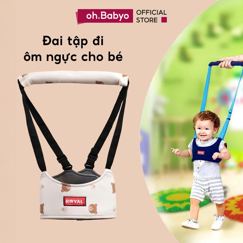 Đai Tập Đi Bảo Vệ Bé Tập Bò Tập Đứng Ôm Ngực Cao Cấp Cho Bé ohBabyo Hỗ Trợ An Toàn Cho Trẻ Em Tiện Lợi Voi