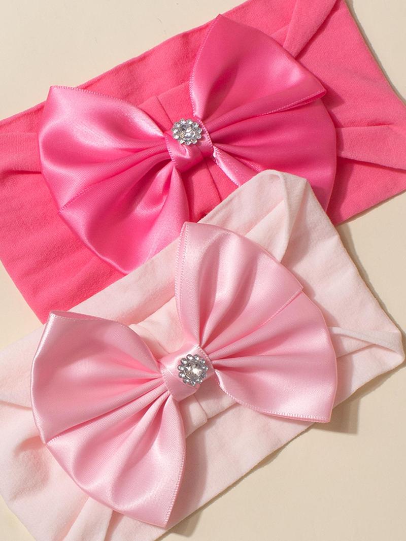 Product Introduction of Solid Color Bow Decor Hair Band, Cute Soft Hair Band for Baby Girls & Boys, Fashion Hair Accessories for Infant Toddler Kids 3