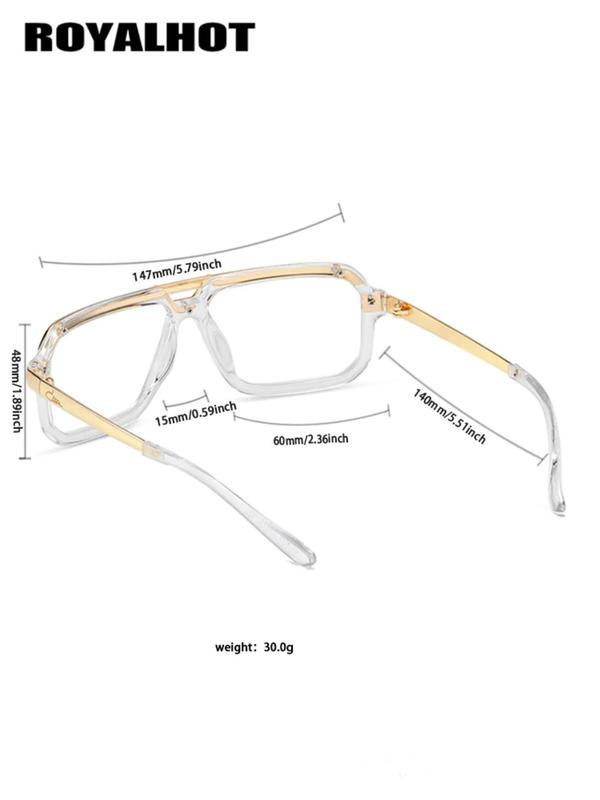 1 Pair Summer Top Bar Design Sunglasses, New Personality Travel Accessories for Women & Men, Lightweight and Durable for Outdoor Sun Protection Glasses for Daily Use, Modern Eyeglass 5