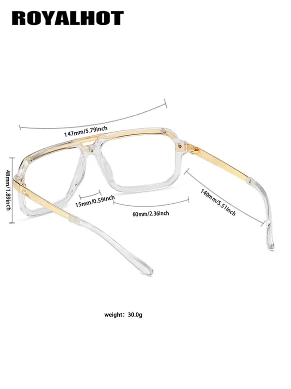 1 Pair Summer Top Bar Design Sunglasses, New Personality Travel Accessories for Women & Men, Lightweight and Durable for Outdoor Sun Protection Glasses for Daily Use, Modern Eyeglass 5