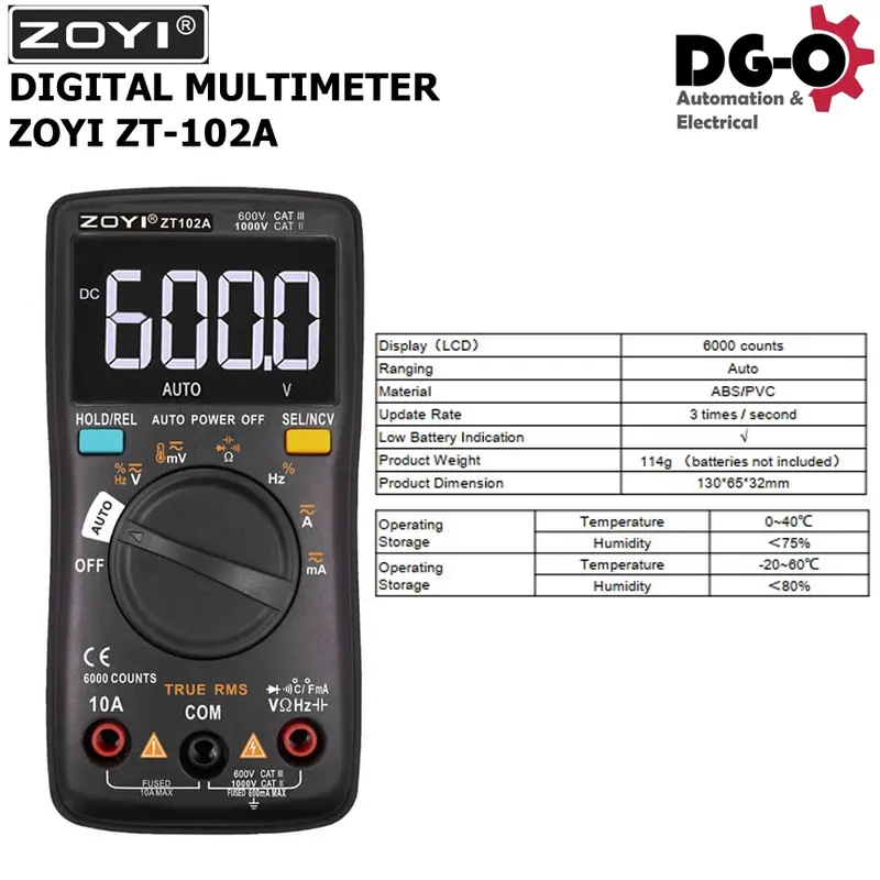 Zoyi ZT102A digital multimeter digital avometer 0