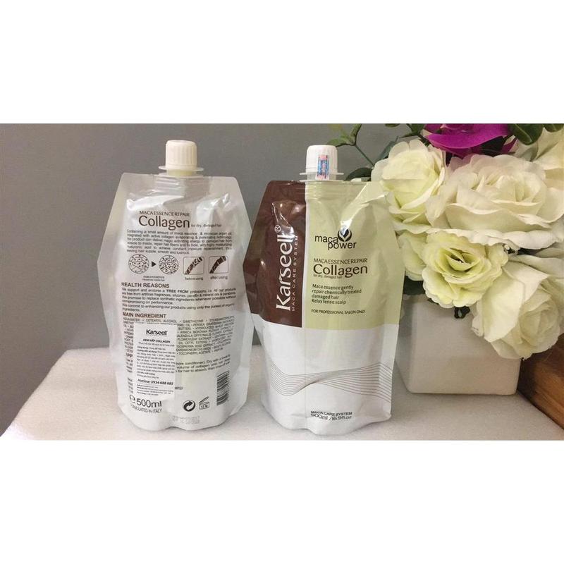 Combo 1-3 Bịch Kem Ủ Tóc Dưỡng Tóc Tại Nhà Karseell Keratin Macca Power Dung Tích 500Ml Collagen Women Nữ Chăm Sóc Tóc 7