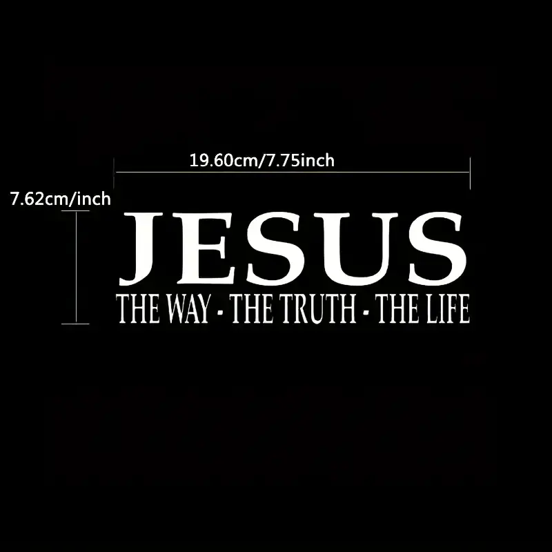 Jesus The Way The Truth The Life Christian Vinyl Decal Car Sticker 1