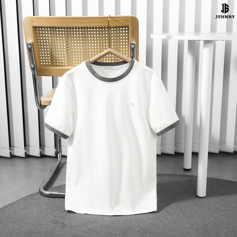 áo thun nam Nicky j16 vải cá sấu cotton 80% thoáng mát, chỉnh chu, nam tính, chống nhăn - J16 Menswear Cổ Tròn