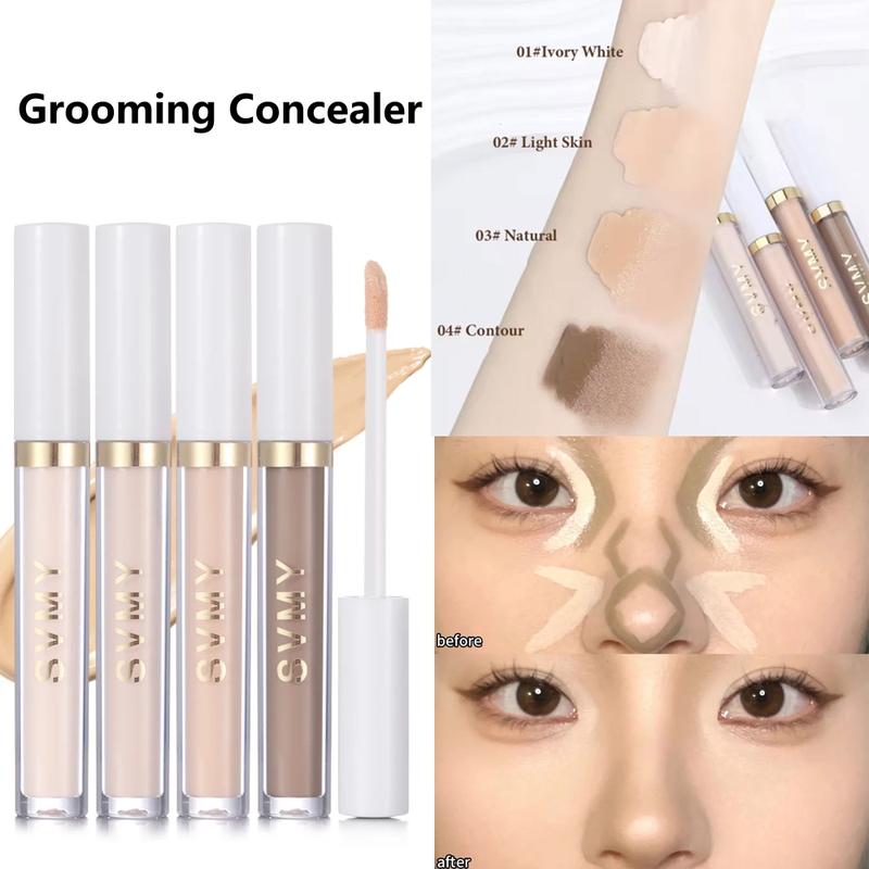 Kem Che Khuyết Điểm Dạng Lỏng Dưỡng Ẩm, 1 Chiếc, Dành Cho Nữ, 4 Màu Có Sẵn, Che Phủ Vết Thâm Mụn