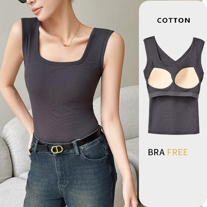 LAMDIENSTORE - LA010 Áo tank top nữ áo sát nách dáng dài áo ba lỗ mùa hè trẻ trung năng động. Women Màu Trắng