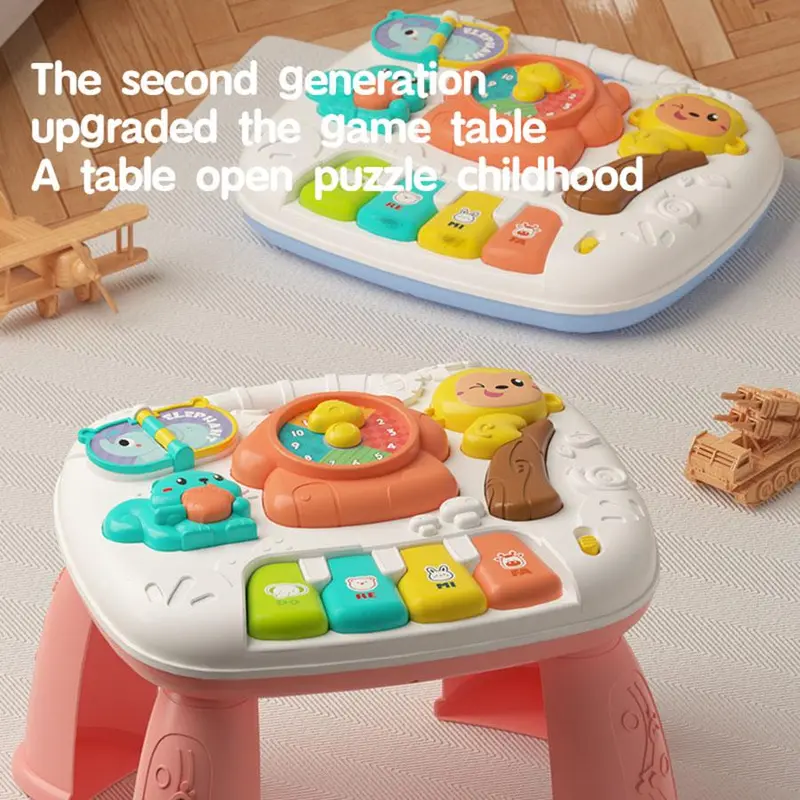 Baby Learning Table, Multifunctional Educational Toy, Interactive Baby Learning Table, Early Education Toy for 0-3 Year Olds 2