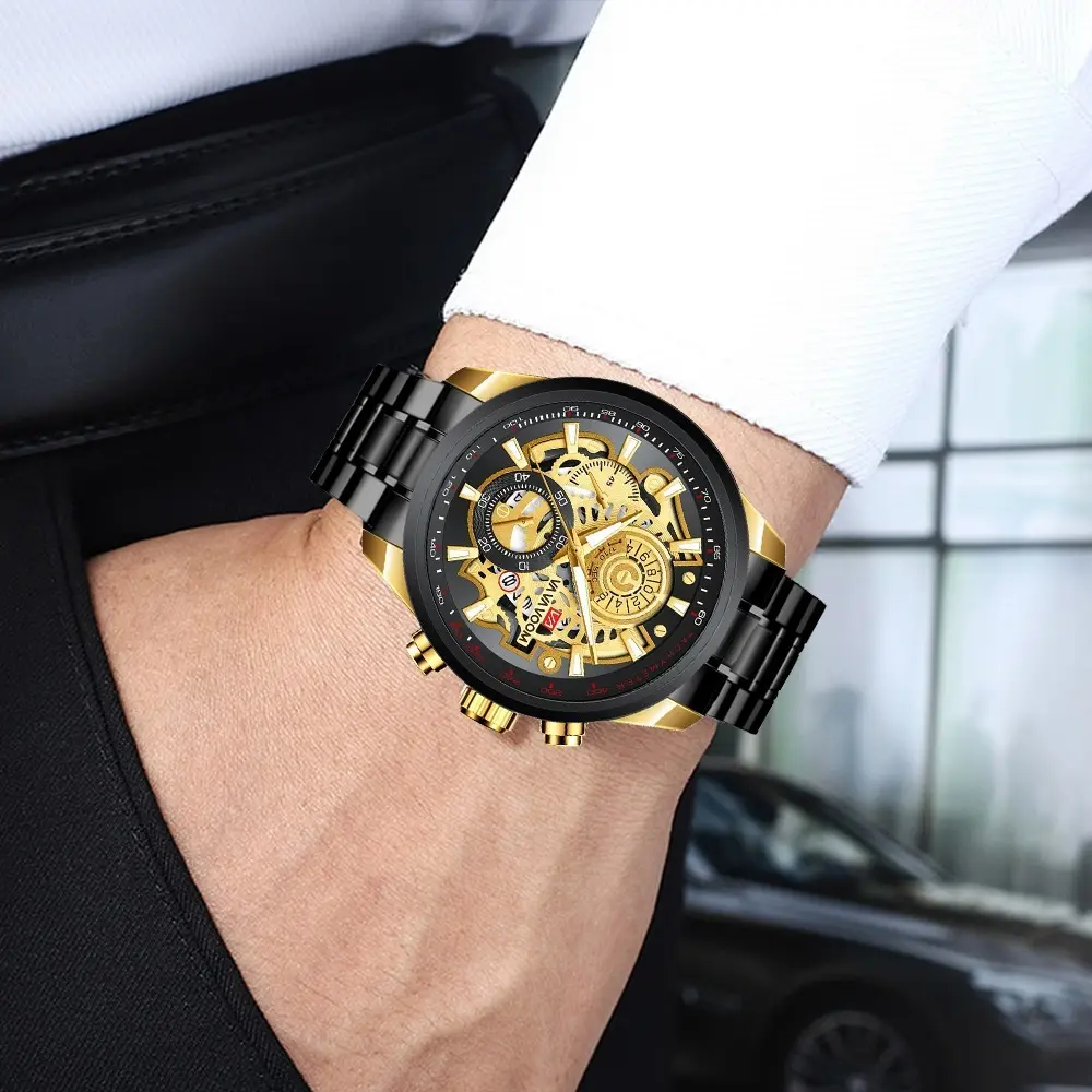J15 - Jam Tangan Anti Air Pria Rantai Keren berkualitas