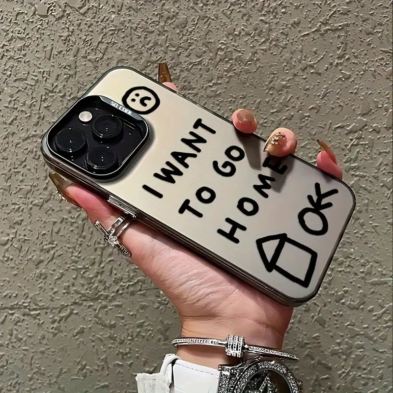 Black TPU Phone Case with Letter Graffiti, Compatible with Apple iPhone 16 15 14 13 12 11 Plus Pro Max Series, Perfect for Holiday Gifts, Birthdays, for Your Girlfriend, Boyfriend, Friends, Or Yourself. 4