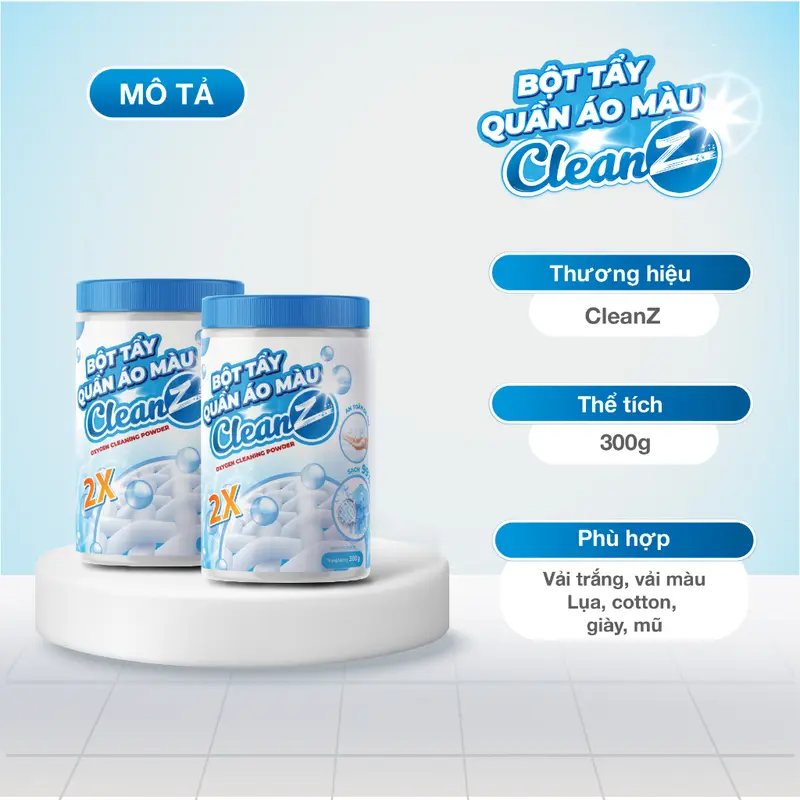 Bột tẩy vết bẩn đa năng Oxi Clean Z- Tẩy vết bẩn, nấm mốc, ố vàng, khử khuẩn an toàn Làm Sạch 2