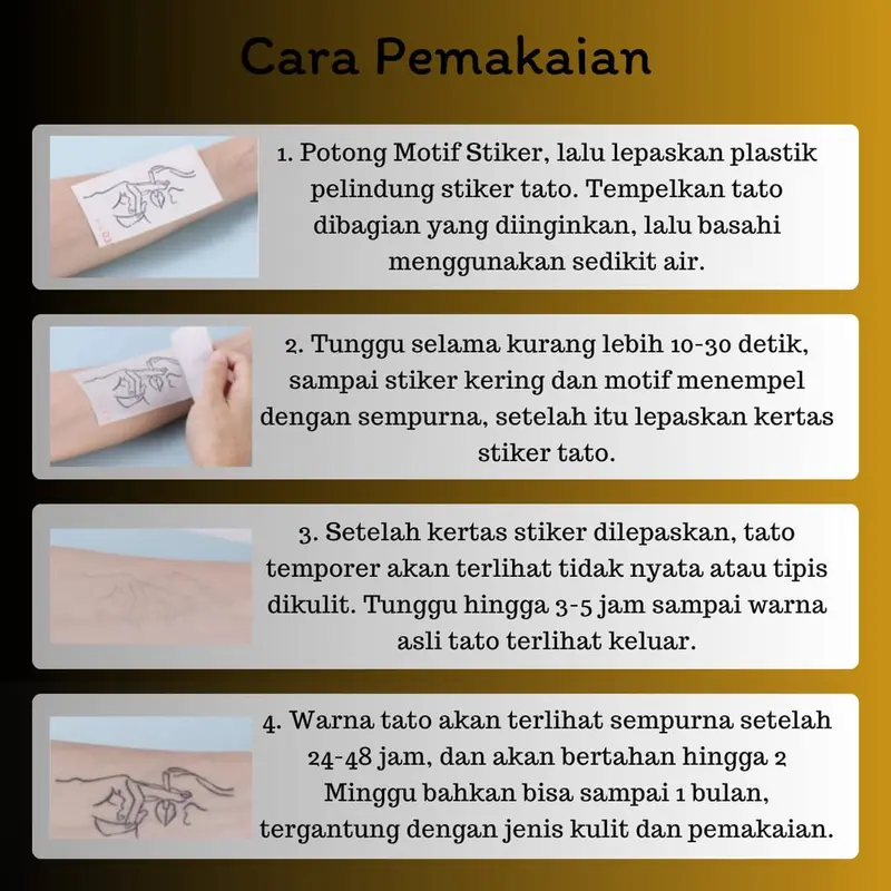 Tatomaniagaleri-Tato Motif Huruf Tulisan  / Tato temporer seri Tulisan / Tato semi permanent 1